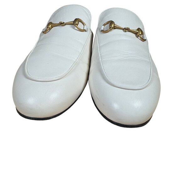 Gucci Princetown Horsebit Loafer Ivory Leather Slip-On Flat EU 39 US 9 - Picture 5 of 12